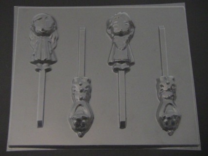 575sp Frosted Princess II Frozen Snowman Chocolate Lollipop Mold